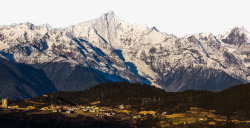 云南梅里雪山矢量图素材