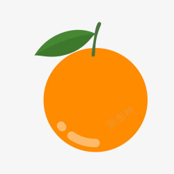 卡通扁平化橙子水果矢量图素材