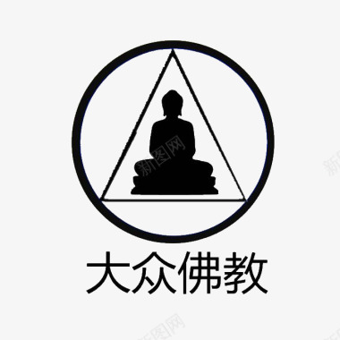 大众佛教LOGO图标图标