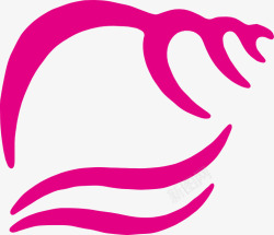 粉色海螺海鲜图标矢量图高清图片