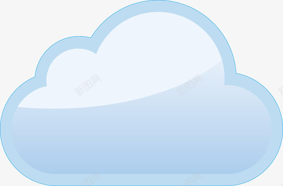 云数据图蓝色云朵图标图标