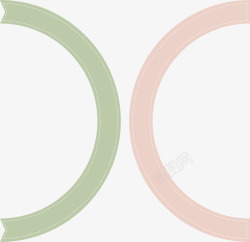 简约vi设计圆形彩带矢量图高清图片