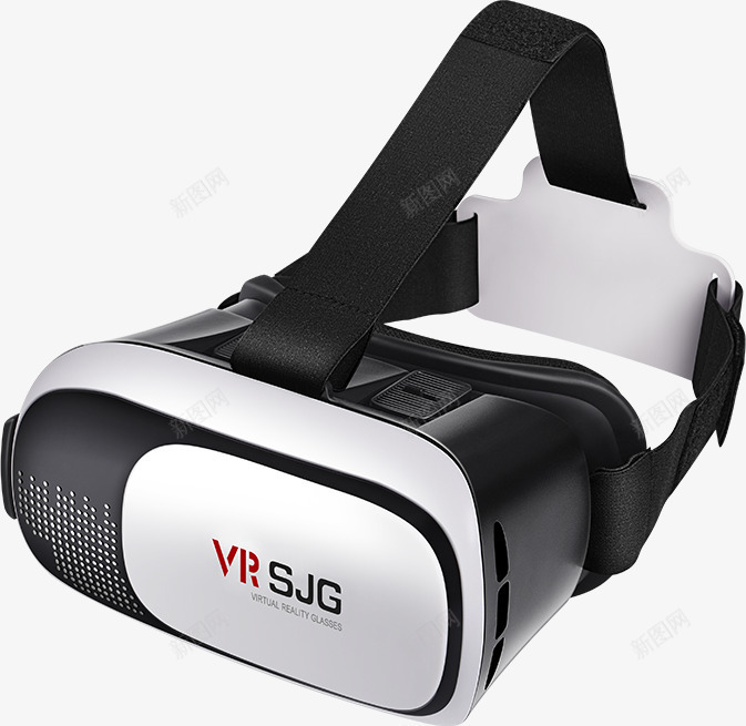实物黑白头戴式vr盒子png免抠素材_新图网 https://ixintu.com VR设备 vr头盔 vr游戏 vr盒子 vr眼镜 可穿戴设备 头戴式 虚拟现实 黑白色