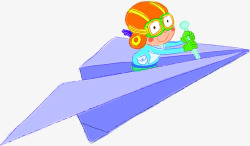 蓝色纸飞机免抠PNG手绘蓝色儿童纸飞机梦想儿童节六一61高清图片