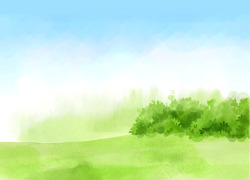 铃兰花丛手绘田园水彩背景高清图片