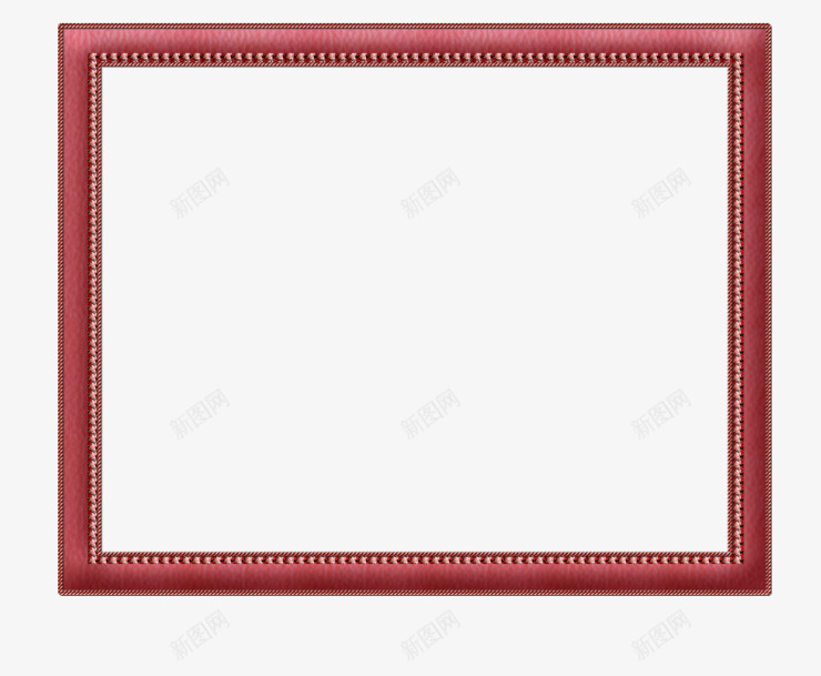 红色方形相框png免抠素材_新图网 https://ixintu.com 方形 相册 相框 红色相框 边框