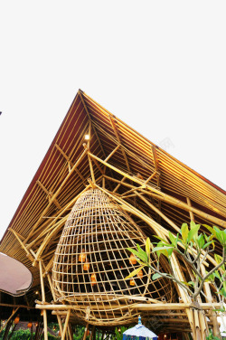 巴厘岛特色竹制房屋素材