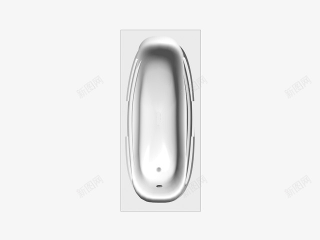 浴缸png免抠素材_新图网 https://ixintu.com 室内设计 平面图 浴缸 渲染图