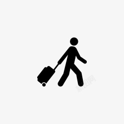 行李箱图标旅人行李箱icon图标高清图片