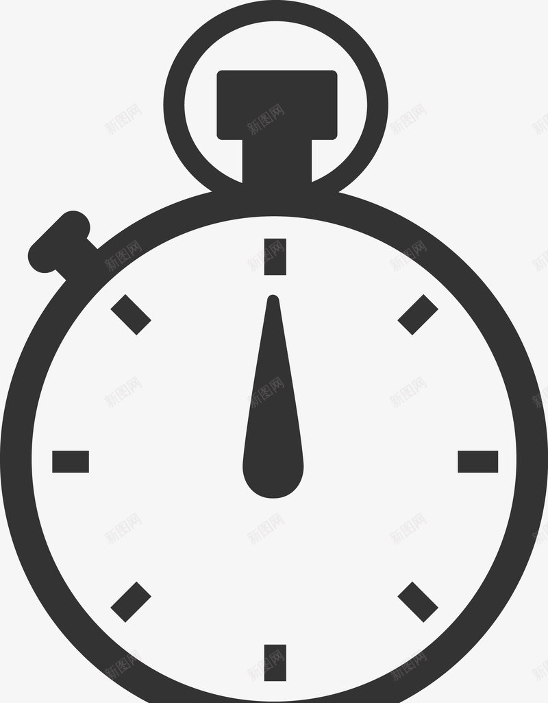 黑色卡通时钟图标png_新图网 https://ixintu.com 分秒必争 分针 图标 圆形定时器图标矢量图 定时器 怀表 整点时钟 时针 时钟简笔画 时间 时间盘 漫画时钟 秒表 老怀表 计时 钟表
