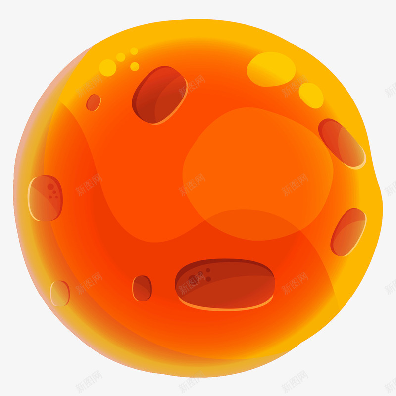 橙色球形png免抠素材_新图网 https://ixintu.com 星球 素材 紫色 表面