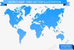 世界地图插图矢量图素材