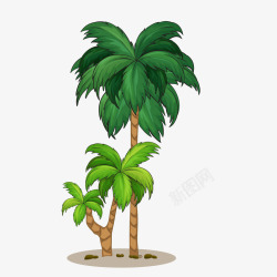 精美椰子树矢量图素材