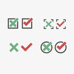 正确的打勾对错正确取消按钮图标高清图片