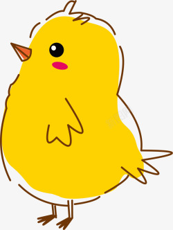 快乐小鸡黄色卡通可爱小鸡高清图片