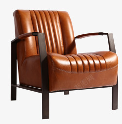 新维也纳棕皮色休闲椅素材