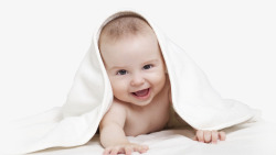 宝宝包巾毯子可爱宝宝笑容高清图片
