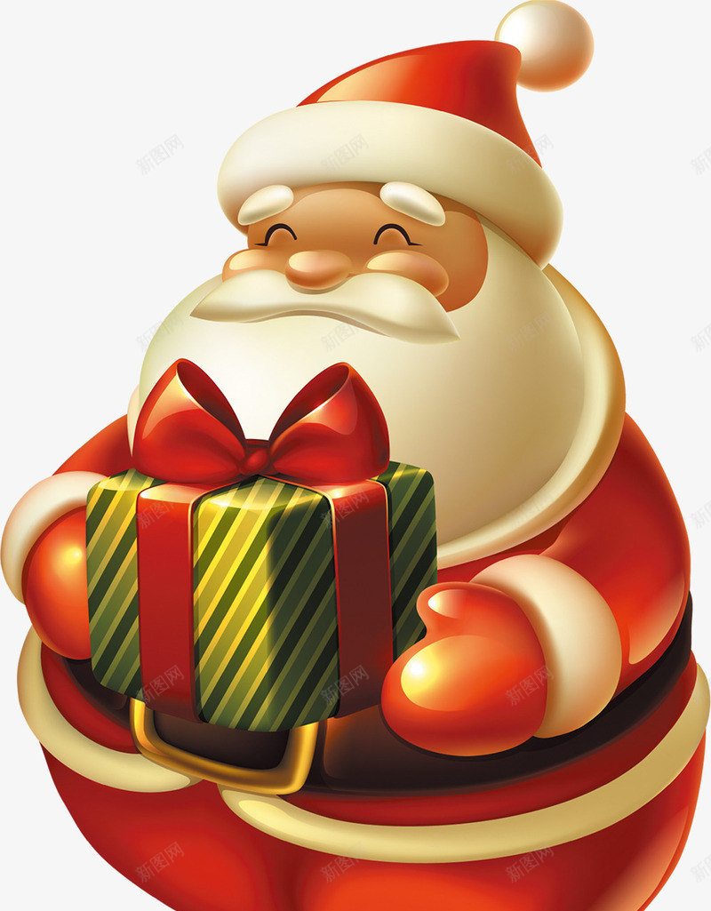 圣诞老人胖胖的png免抠素材_新图网 https://ixintu.com 发福的圣诞老人 圣诞老人 圣诞节 胖胖的