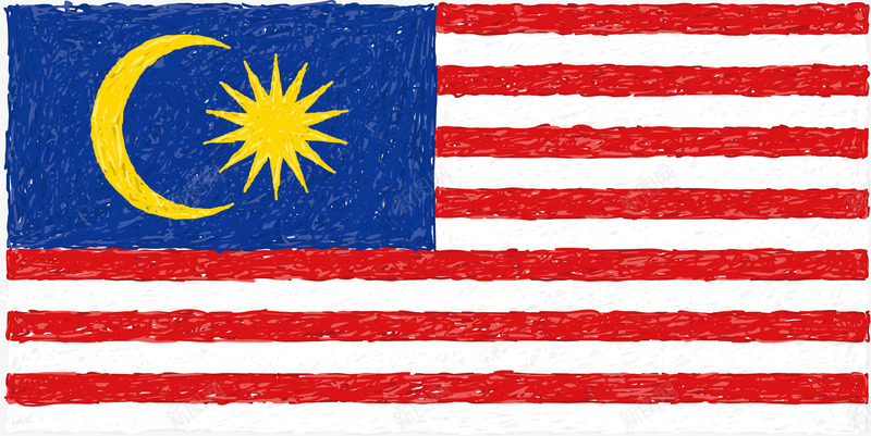 马来西亚国旗png免抠素材_新图网 https://ixintu.com 国旗 月亮 横条 红色横条 马来西亚 马来西亚国旗
