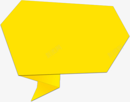 折纸对话框png免抠素材_新图网 https://ixintu.com 对话框 标题栏 活动栏 黄色折纸