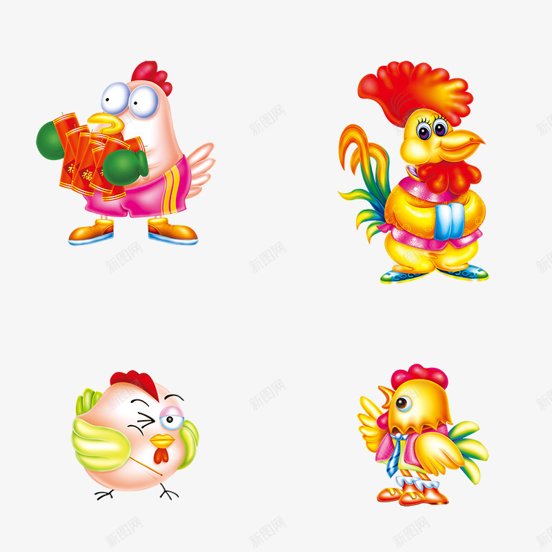 鸡年吉祥物png免抠素材_新图网 https://ixintu.com 2017 免费下载 几年素材 动物 吉祥物 金鸡 鸡 鸡年装饰