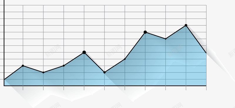 蓝色股票示意图png免抠素材_新图网 https://ixintu.com 商务 图表 折线 曲线图 矢量股票走势图 线条 股票 股票曲线图 蓝色 走势图