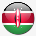 肯尼亚国旗国圆形世界旗图标图标