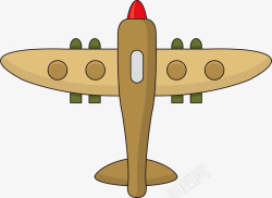 卡通轰炸机军用飞机矢量图素材