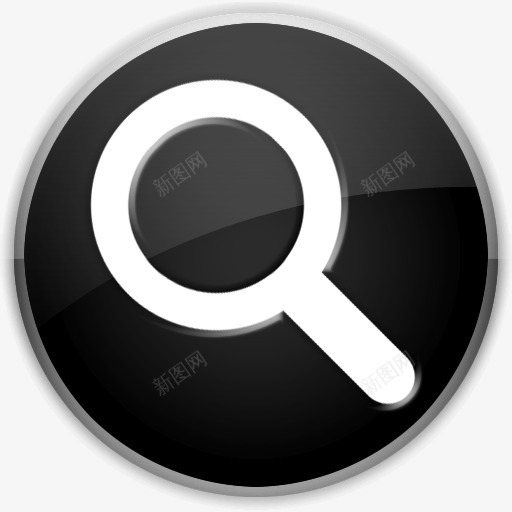 放大镜标志图标png_新图网 https://ixintu.com 图标 圆形 寻找 搜寻 线索