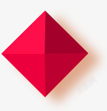 立体装饰手机立体红色几何体装饰高清图片
