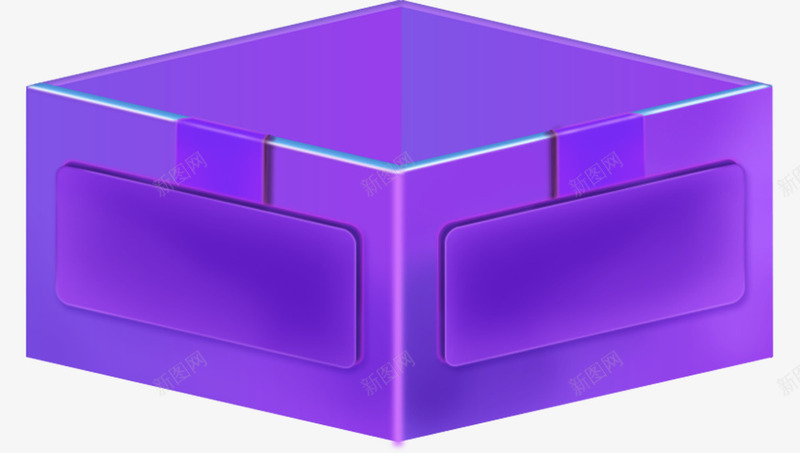卡通手绘紫色的盒子png免抠素材_新图网 https://ixintu.com 创意 创意设计 卡通手绘 工具 水彩 灵感 盒子 紫色