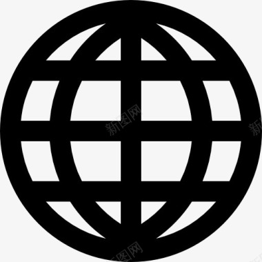 全球界面符号的地球电网图标图标