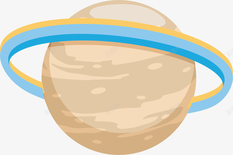 压缩的卡通风格土星环png免抠素材_新图网 https://ixintu.com 压缩 圆形 圆形星球 土星环 手绘风格 星球环 矢量土星环