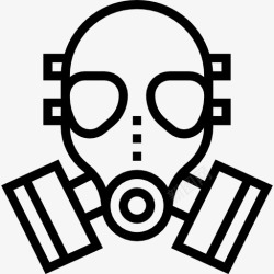 化学武器防毒面具图标高清图片