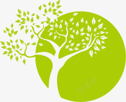 优生活logo卡通树logo图标高清图片