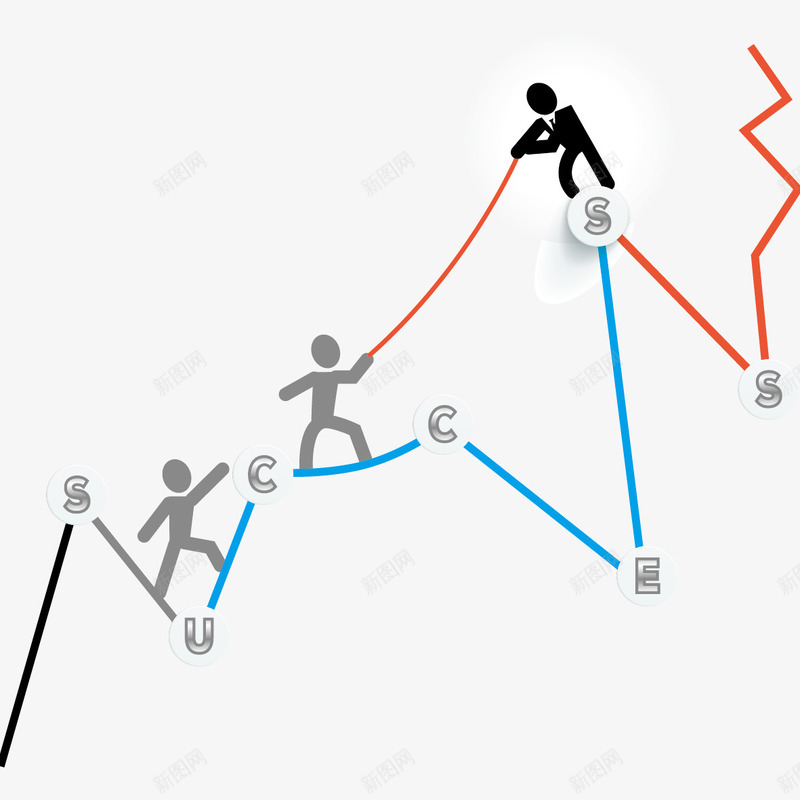 企业团队精神png免抠素材_新图网 https://ixintu.com 人物 团队 线