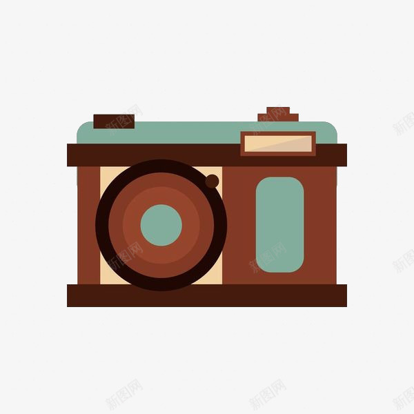 复古相机简笔画png免抠素材_新图网 https://ixintu.com 卡通 复古风格 拍摄 棕色 照相机 相机 相机简笔画