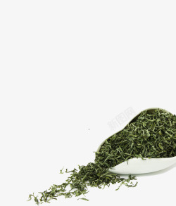 绿茶干茶透明图产品实物高清图片