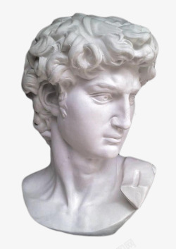 大卫雕塑头像大卫侧脸石膏头像高清图片
