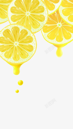 橙汁饮料矢量图柠檬片高清图片