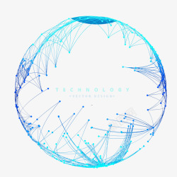 球状的蓝色创意球状科技背景高清图片