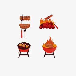 烤肉工具烧烤工具图标矢量图高清图片
