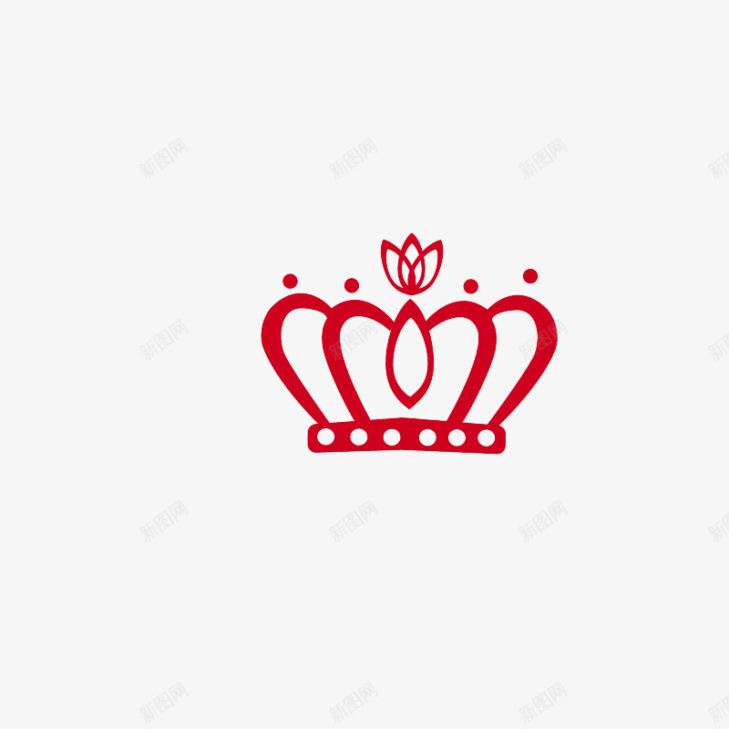 创意扁平手绘红色的皇冠png免抠素材_新图网 https://ixintu.com 创意 扁平 皇冠 红色