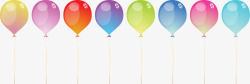 粉笔气球一排气球矢量图高清图片