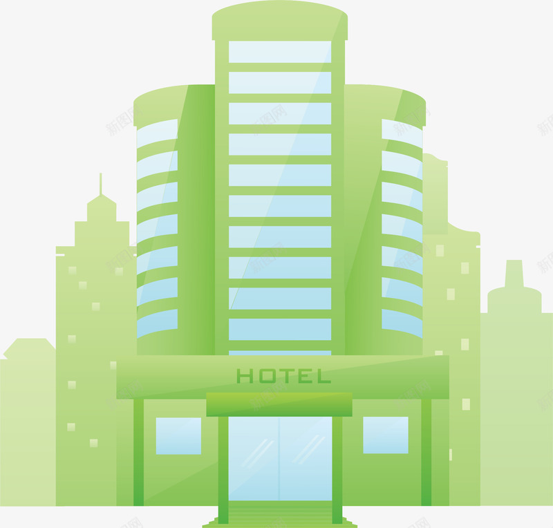 绿色高楼png免抠素材_新图网 https://ixintu.com 环保 科技楼 科技楼房 科技楼梯 绿色 高楼