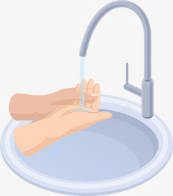 一个洗手池一个蓝色洗手池矢量图高清图片