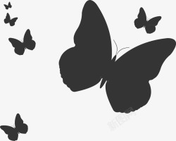 剪纸蝴蝶背景蝴蝶矢量图图标高清图片