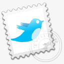 灰色推特邮票邮费社会网络社会锡素材