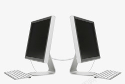公司专用电脑两台电脑高清图片