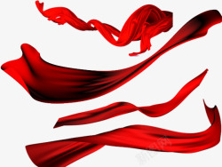 飘舞的红绸中国风红绸高清图片